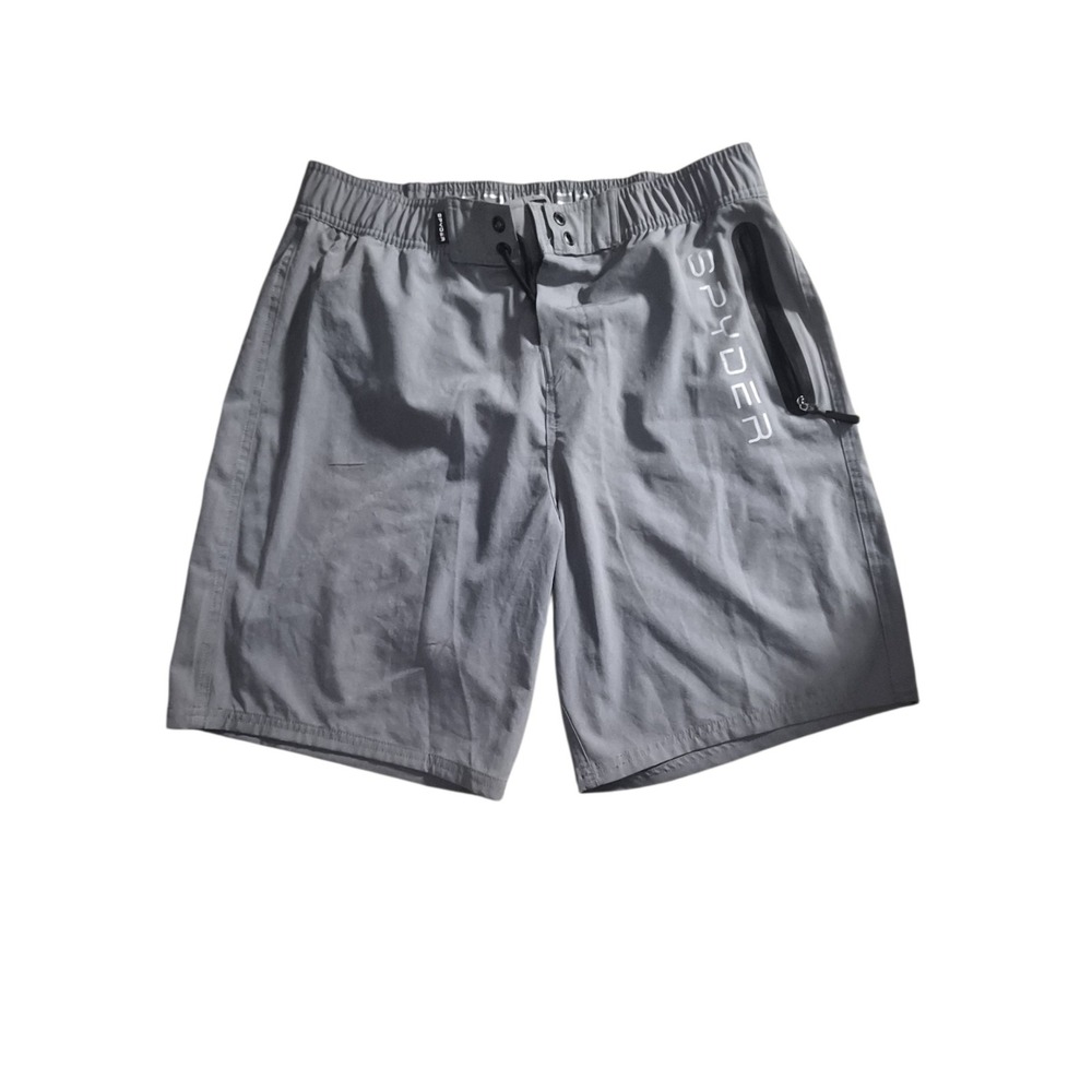 Spyder Swim Mens Board Shorts Gray UV Protection Mesh Lined Size Large L/G
